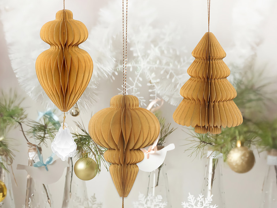 Brown Christmas Paper Honeycomb Ornaments-01.jpg